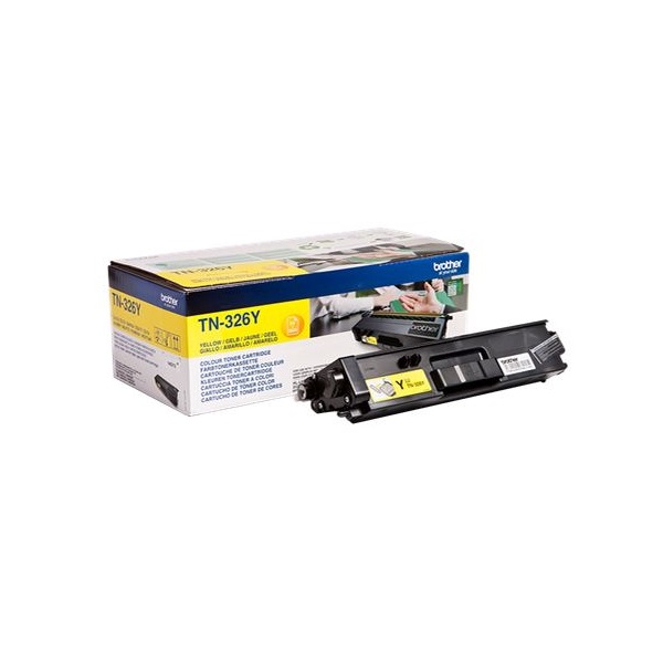 Brother Toner TN-326Y, Nagy töltetű - 3500 oldal, Sárga (TN326Y)