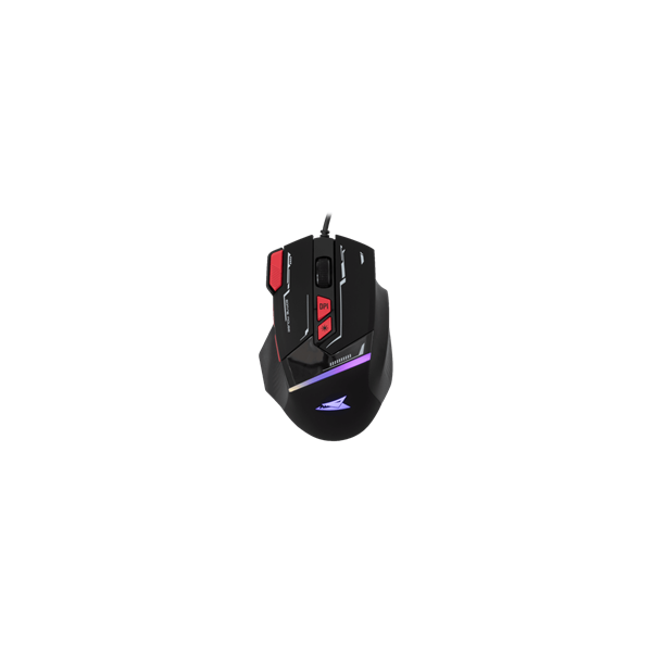 BARACUDA W029907 MANTA-B, BGM-041B gamer egér,8D, fekete, 12800 dpi (BGM-041B)