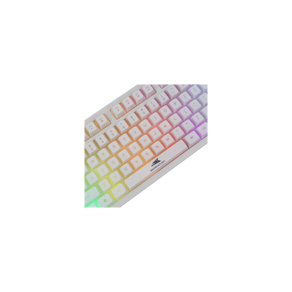 BARACUDA BGK-001114W fehér gamer billentyűzet, angol (BGK-001114W)