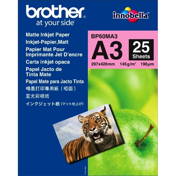 BROTHER Fotópapír BP60MA3, 25db/csomag (BP60MA3)
