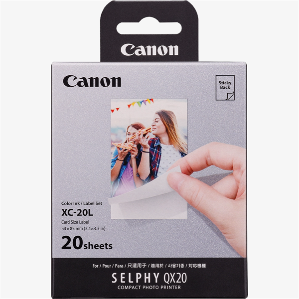 CANON Fotópapír + Tinta, XC-20L, 20db 54 x 85mm, QX20 (6755C002)