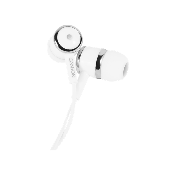 CANYON Vezetékes Fülhallgató, Mikrofonnal, fehér - CNE-CEPM01W (CNE-CEPM01W)