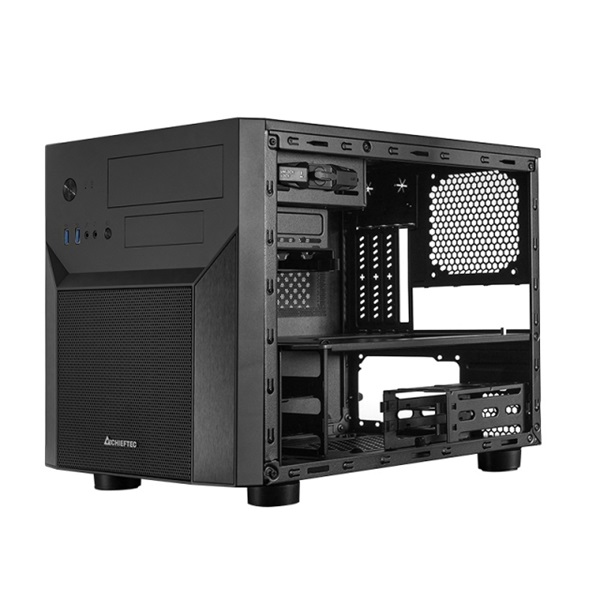 CHIEFTEC ház, Pro Cube, M-ATX, Cube, fekete (CI-02B-OP)