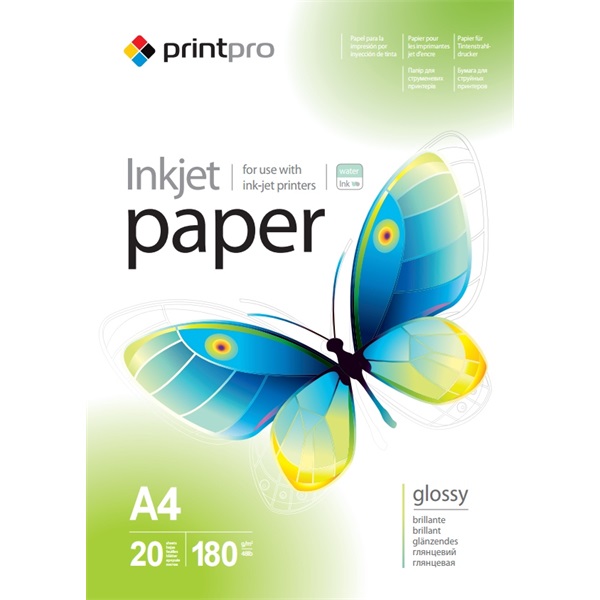 COLORWAY Fotópapír, PrintPro magasfényű 180 g/m2, A4, 20 sht (PGE180020A4) (PGE180020A4)