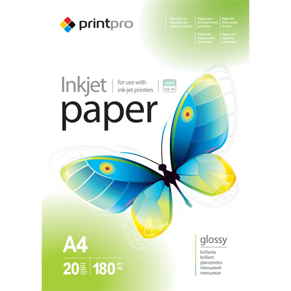 COLORWAY Fotópapír, PrintPro magasfényű 180 g/m2, A4, 20 sht (PGE180020A4) (PGE180020A4)
