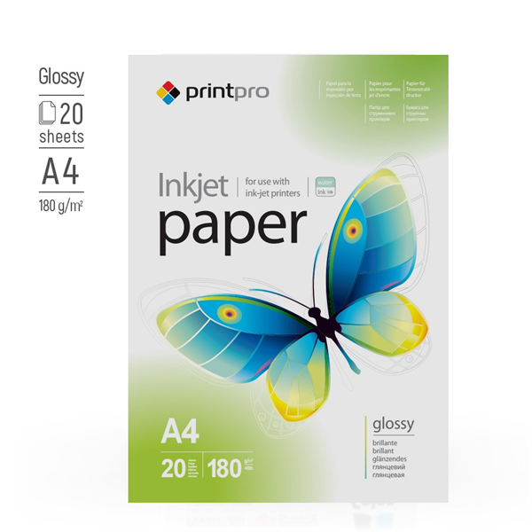 COLORWAY Fotópapír, PrintPro magasfényű 180 g/m2, A4, 20 sht (PGE180020A4) (PGE180020A4)