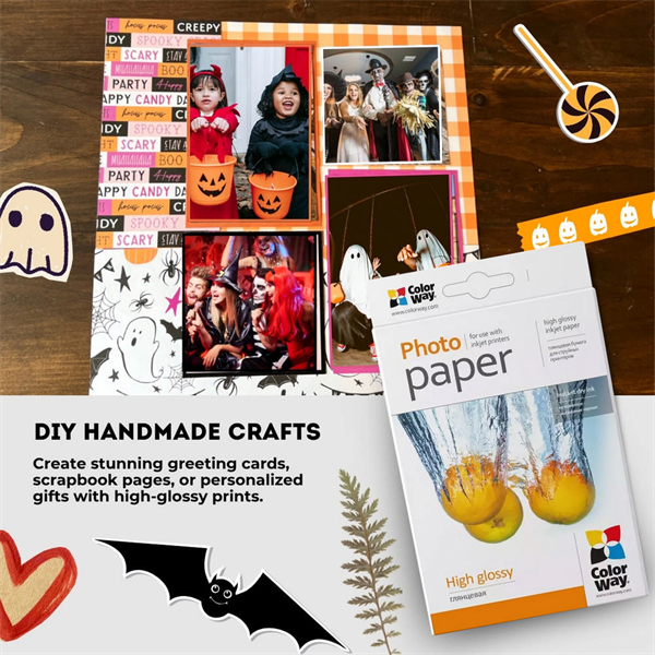 COLORWAY Fotópapír, magasfényű (high glossy), 200 g/m2, 10x15, 50 lap (PG2000504R)