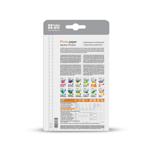 COLORWAY Fotópapír, magasfényű (high glossy), 230 g/m2, 10x15, 50 lap (PG2300504R)