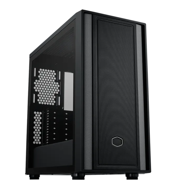 COOLER MASTER Ház ATX MasterBox 600 LITE, Tápegység nélkül, Üvegfalú, fekete (MB600L-KGNN-S00)