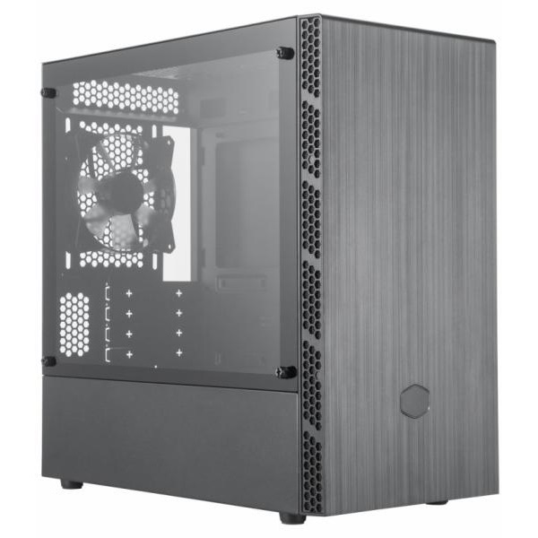 COOLER MASTER Ház Mini ATX MasterBox MB400L Tápegység nélkül, Szürke Üvegfalú (MCB-B400L-KGNN-S00)