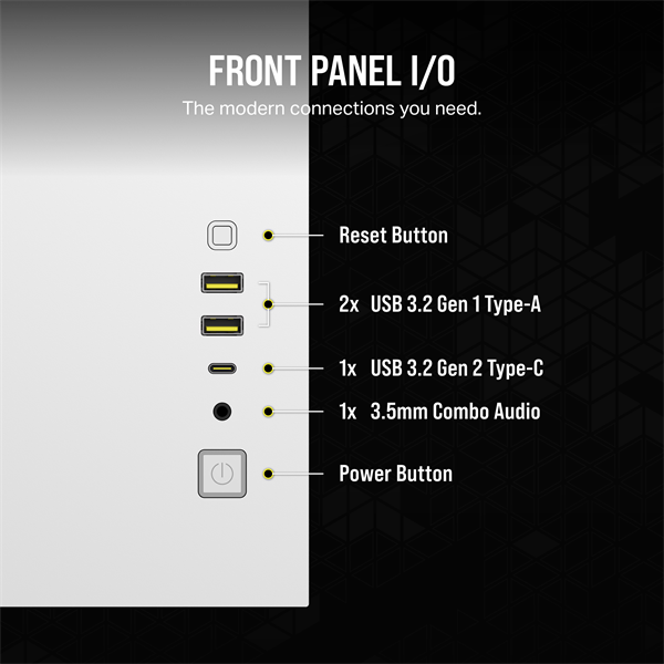 CORSAIR Ház Micro-ATX iCUE LINK 2500X RGB, Tápegység nélkül, Edzett Üveg, fehér (CC-9011268-WW)