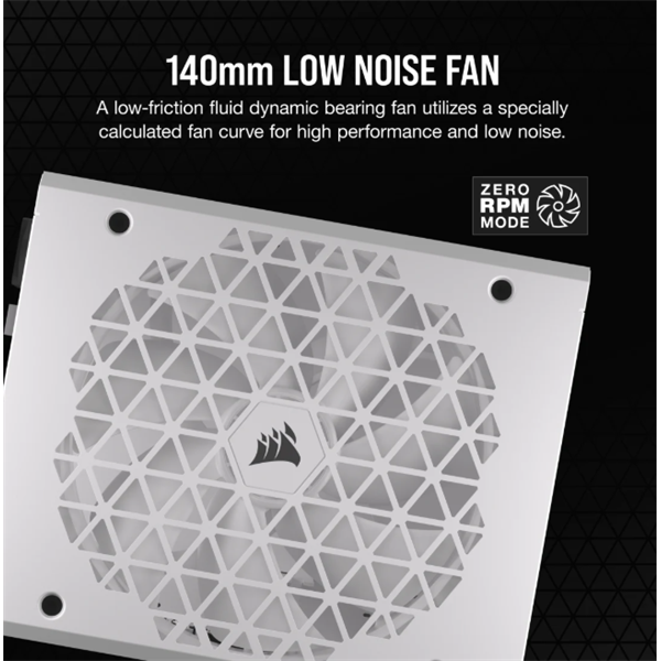 CORSAIR Tápegység Moduláris, RM1000x Shift White, 1000W, 14cm, 80+ Gold (CP-9020275-EU)