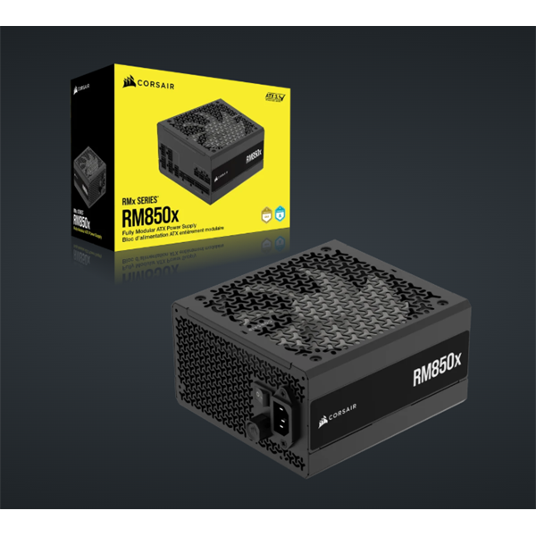 CORSAIR Tápegység Moduláris, RM850x, 850W, ATX 3.1, PCIe 5.1, 14cm, Cybenetics Gold (CP-9020270-EU)