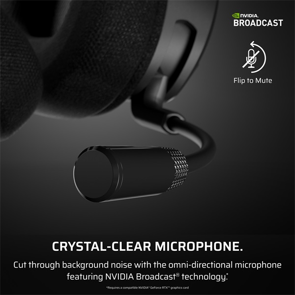 CORSAIR Vezeték Nélküli Headset, VOID v2 Wireless Gaming Headset, Dolby Atmos, carbon (CA-9011379-WW)