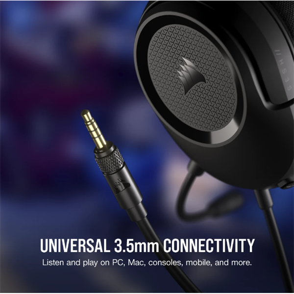 CORSAIR Vezetékes Headset, HS35 v2 Gaming, Multiplatform, carbon (CA-9011377-EU)