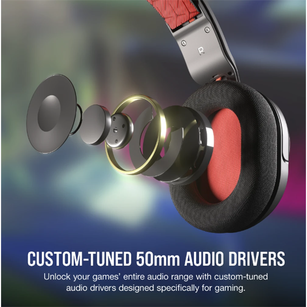 CORSAIR Vezetékes Headset, HS35 v2 Gaming, Multiplatform, carbon (CA-9011377-EU)