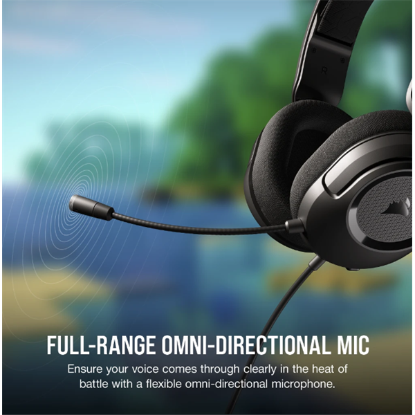 CORSAIR Vezetékes Headset, HS35 v2 Gaming, Multiplatform, carbon (CA-9011377-EU)
