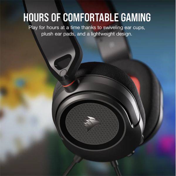 CORSAIR Vezetékes Headset, HS35 v2 Gaming, Multiplatform, carbon (CA-9011377-EU)