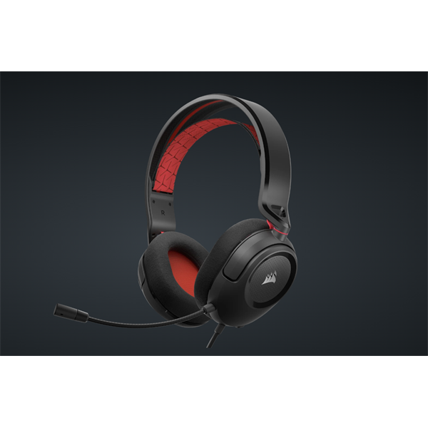 CORSAIR Vezetékes Headset, HS35 v2 Gaming, Multiplatform, piros (CA-9011384-EU)