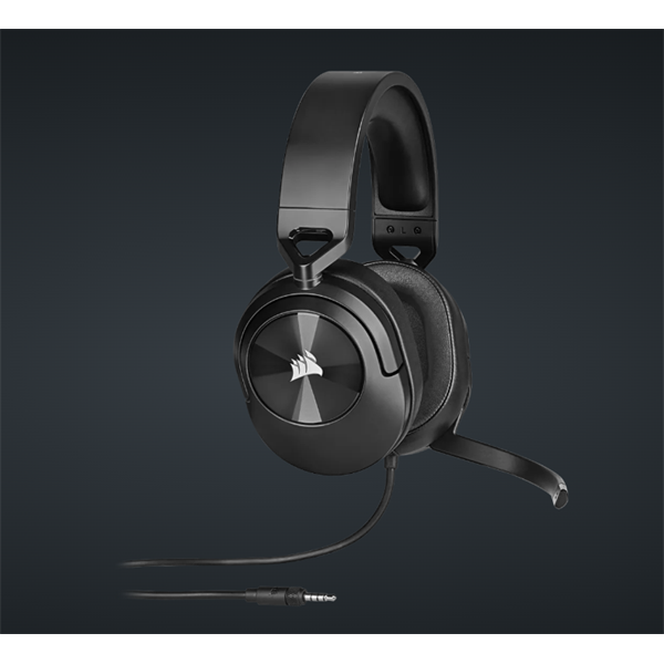 CORSAIR Vezetékes Headset, HS55 Gaming, Ultrakönnyű, Jack dugós, fekete (CA-9011260-EU)