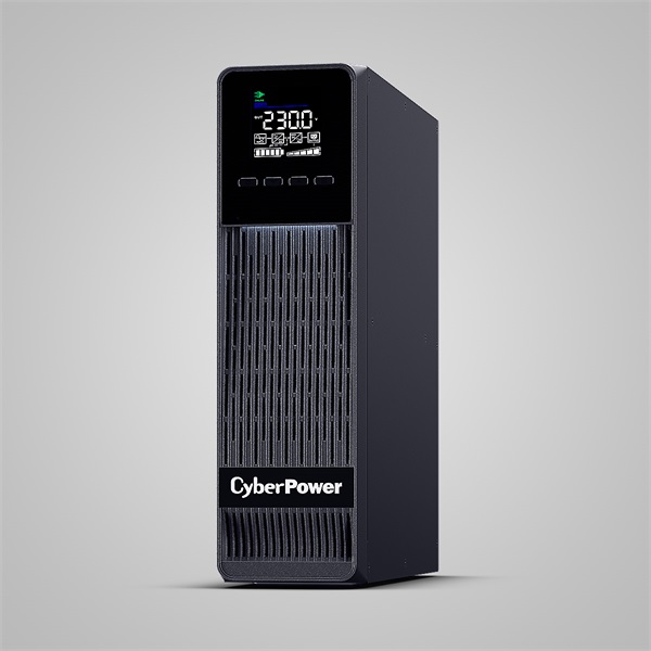 CYBERPOWER Online S ECO ups, 1000VA 900W, 2xSCHUKO 1xIEC C13, online, tiszta szinuszos, aktív PFC, torony (OLS1KECR)
