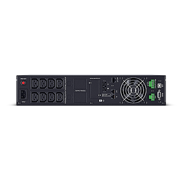 CYBERPOWER UPS, 1500VA/1350W, 8xC13, színes LCD, szünetmentes, tiszta színuszos, online kettős konverzió, rack/tower (OLS1500ERT2UA)
