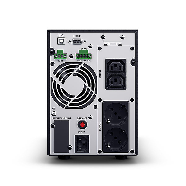 CYBERPOWER UPS, 2000VA/1800W, 2xC13 2xSCHU, színes LCD kijelző, OnLine szünetmentes, kettős konverziós,tisztán színuszos (OLS2000EA-DE)