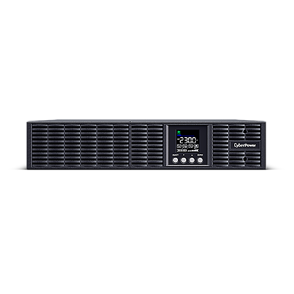CYBERPOWER UPS, 3000VA/2700W, 8xC13, színes LCD, szünetmentes, tiszta színuszos, online kettős konverzió, rack/tower (OLS3000ERT2UA)