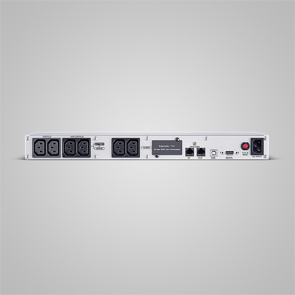 CYBERPOWER UPS, 6xC13,1xUSB 700VA 420W Aktív PFC,tiszta színuszos szünetmentes,LINE-INTERAKTÍV, AVR,színes LCD, 1U rack (CP700EIPFCRM1U)