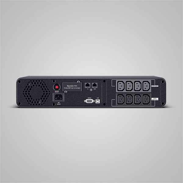 CYBERPOWER UPS 8xIEC C13 ,1xUSB 1600VA 1000W Aktív PFC, színuszus szünetmentes,LINE-INTERAKTÍV, AVR, színes LCD, rack (CP1600EIPFCRM2U)