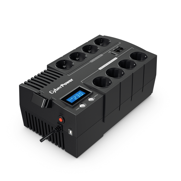 CYBERPOWER UPS BR1200ELCD (8 aljzat) 1200VA 720W, 230V szünetmentes elosztósor + USB LINE-INTERAKTÍV (BR1200ELCD)