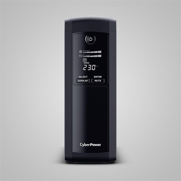 CYBERPOWER UPS, VP1200EILCD, 8x C13, 1200VA 720W 230V szünetmentes tápegység + USB LINE-INTERACTIVE (VP1200EILCD)