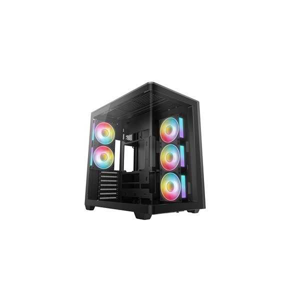 DEEPCOOL Ház ATX CG590U 5F, Tápegység nélkül, fekete, Üvegfalú (R-CG590U-BKAGA5-G)