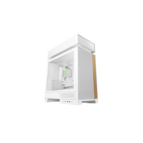 DEEPCOOL Ház ATX CL6600 WH Vízhűtéssel, Tápegység nélkül, Fehér, Üvegfalú (R-CL6600-WHNNA0-G)