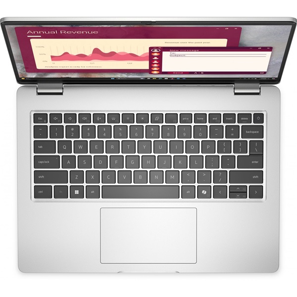 DELL Pro 14 (PC14250) 14.0" FHD+, Intel Core Ultra 7 265U (5.3GHz), 16GB, 512GB SSD, Linux, Ezüst (BTO109_PC14250_EMEA_UBU)