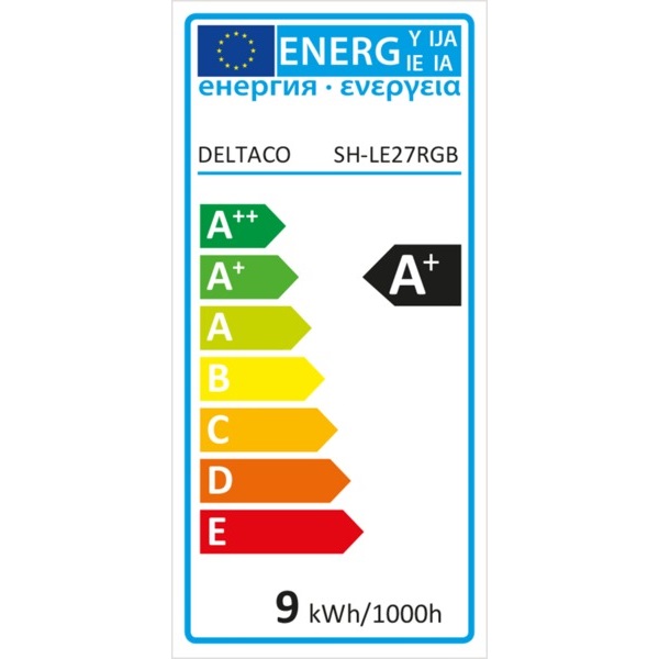 DELTACO SMART HOME SH-LE27RGB-3P 3 db színes izzó , 16 Mio szín, WIFI, E27, 9W, szabályozható (SH-LE27RGB-3P)
