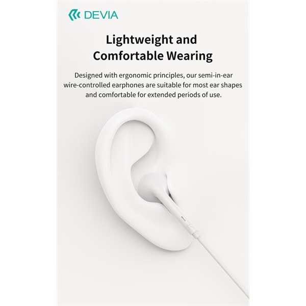 Devia Kintone A3 In-Ear sztereó fülhallgató - 3,5mm jack - fehér (ST108752)