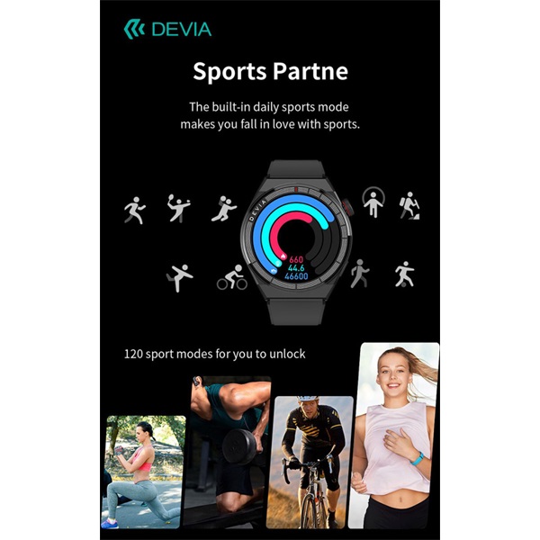 Devia Pro1 (V2) okosóra AMOLED kijelzővel - ezüst (ST111455)