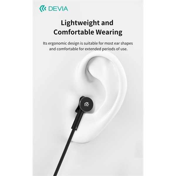 Devia Smart Series M2 Metal In-Ear sztereó fülhallgató - Type-C - fekete (ST108790)