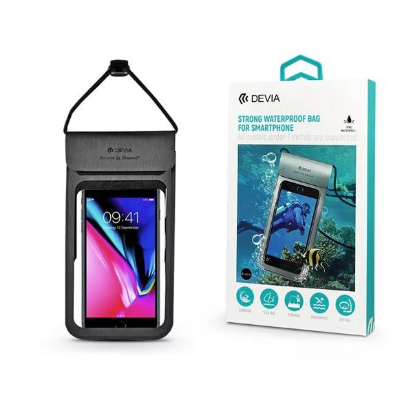 Devia evia univerzális vízálló tok max. 7" méret - fekete (ST384806)