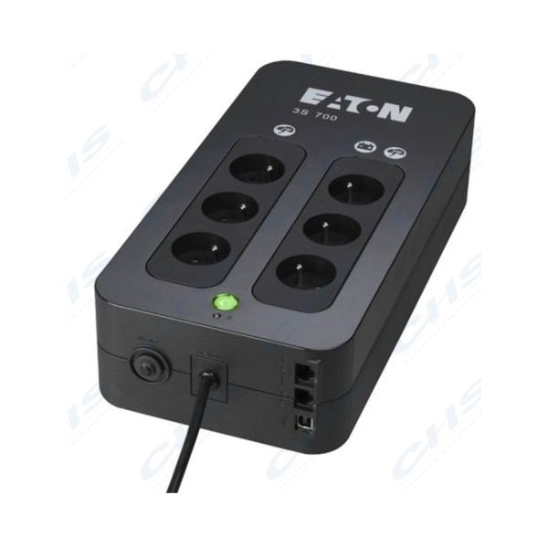 EATON UPS 3S (3+3 Schuko) 700VA (420 W) OFFLINE szünetmentes tápegység, torony - USB interfész felügyeleti szoftverrel (9400-5358)