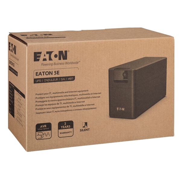 EATON UPS 5E550I, 5e Gen2,  IEC, 550 VA, 300W, Input: C14, Outputs: (4) C13, Line-interaktív szünetmentes, AVR, torony (9C00-43371)