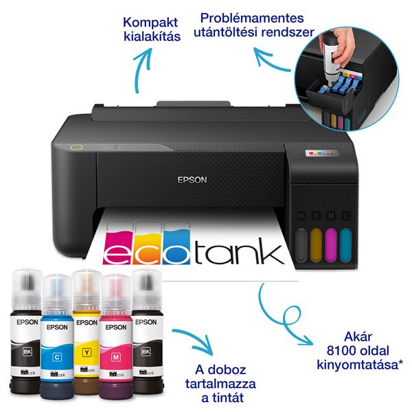 EPSON EcoTank L1230 (A4, színes, 5760x1440 DPI, 33 lap/perc, USB tintasugaras nyomtató