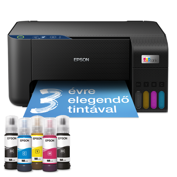 EPSON EcoTank L3231 A4, színes multifunkciós nyomtató USB 8100/6500 oldal tintával