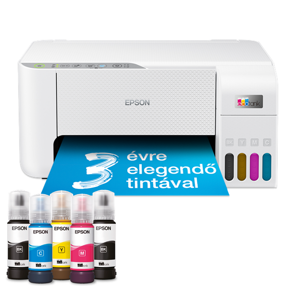 EPSON EcoTank L3276 A4, színes, multifunkciós nyomtató WIFI/USB 8100/6500 oldal tintával