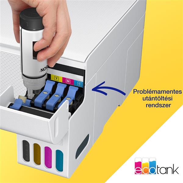 EPSON EcoTank L3276 A4, színes, multifunkciós nyomtató WIFI/USB 8100/6500 oldal tintával