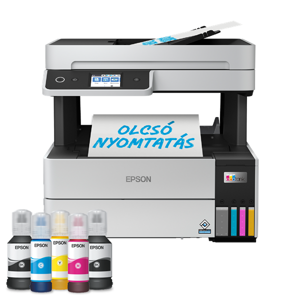 EPSON EcoTank L6460 A4, színes multifunkciós nyomtató DUPLEX WiFi/LAN 13 000/5200 oldal tintával
