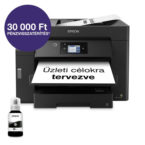 EPSON Ecotank M15140 A3+, mono multifunkciós nyomtató Duplex ADF USB/LAN/WIFI 4500 oldal tintával