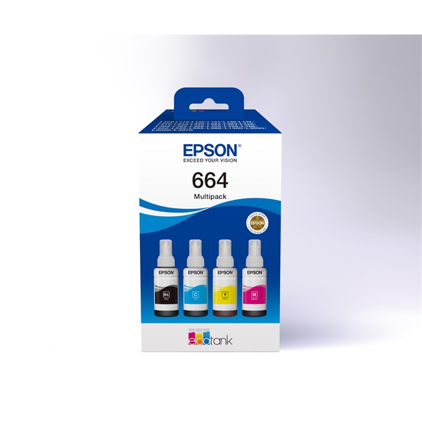 EPSON Tintapatron szett 664 EcoTank 4-colour multipack (BCMY) (C13T66464A)