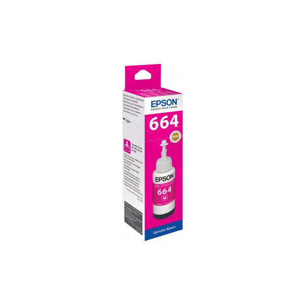 Epson No.664 (T6643) Magenta tinta 70ml (eredeti) Ecotank L1xx/L2xx/L3xx/L4xx/L5xx/L6xx/L13xx/L14xx/L30xx széria